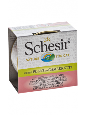 SCHESIR GATO FILETE DE FRANGO COM GAMBAS EM CALDO DE FRANGO 70GR